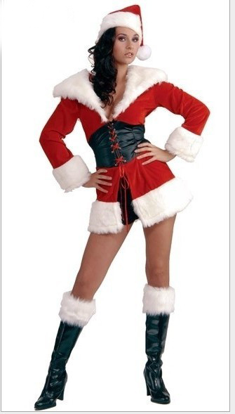 Short And Sweet Santa Women Christmas Costume